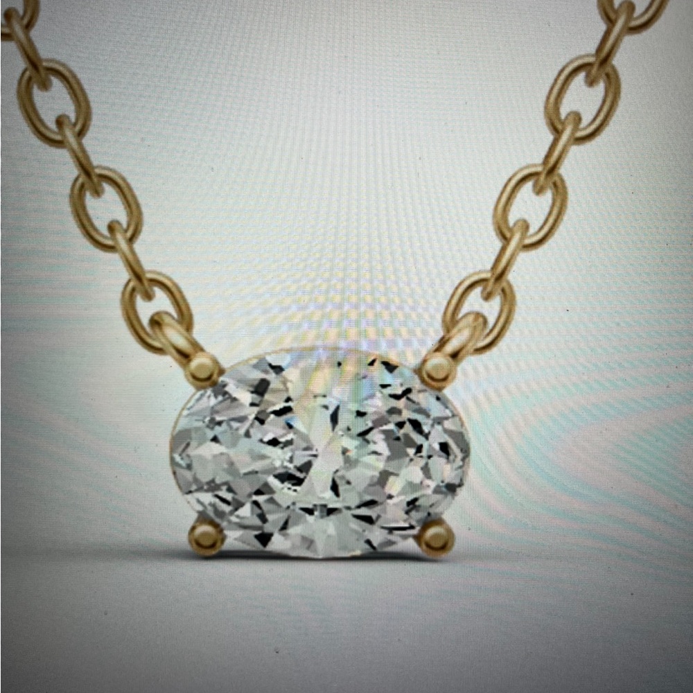 Elegant 2 Full Carat F VS1 IGI Certified Gold and Diamond Necklace